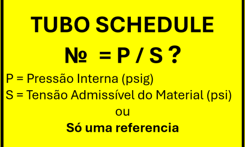 Tubo Schedule e a Fórmula de Barlow